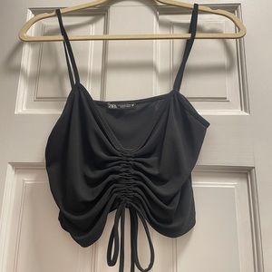 Zara cropped tank with tie